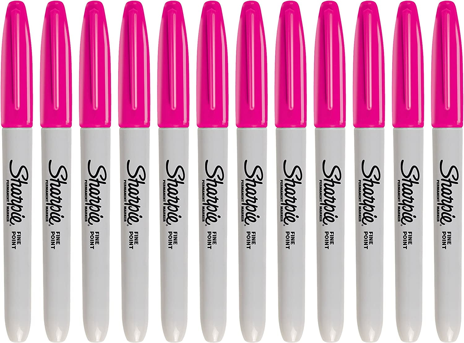 Sharpie Permanent Marker, Fine Point, Magenta, 12 Count (32081