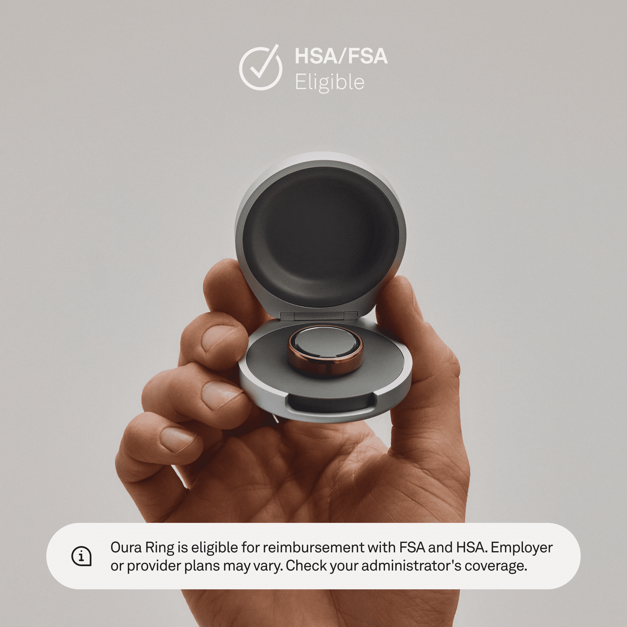 Oura Ring 5 Official Charging Case - Size 6 - Up to a month of battery life - USB-C Cord Compatible&nbsp;&nbsp;