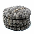 thumbnail image 2 of Global Groove GLG50052-01S-S4 Hand Crafted Felt Ball Coasters, Dark Grey - Set of 4, 2 of 2