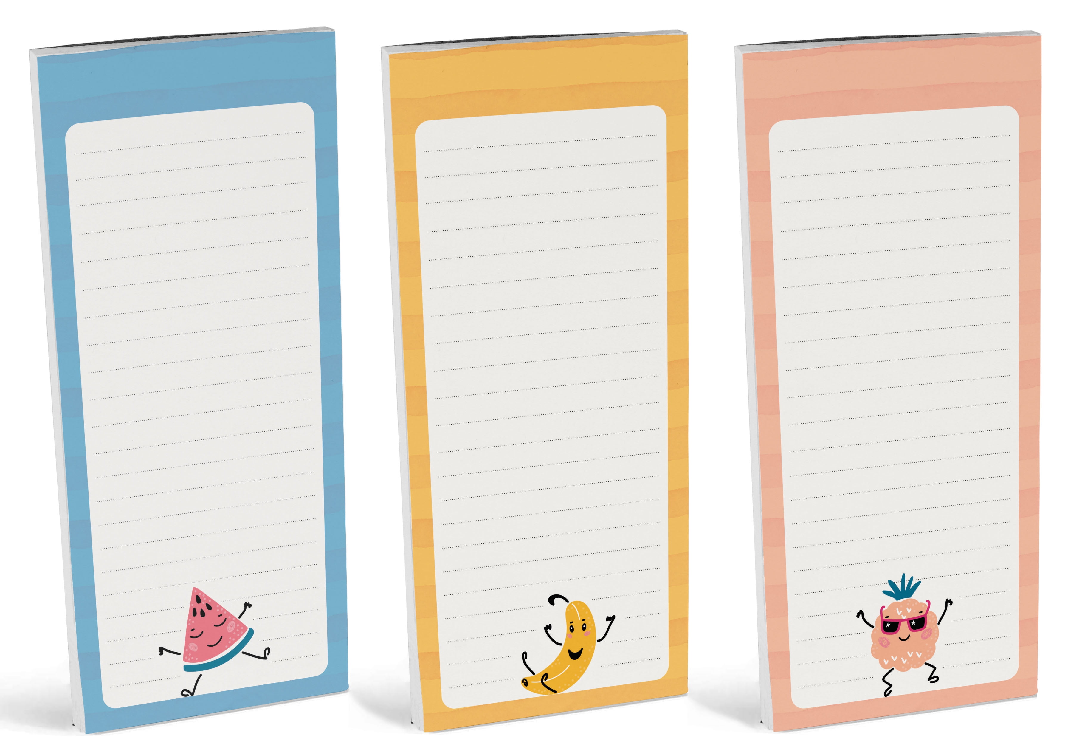 Inkdotpot Pack of 3 Magnetic Fridge To-Do List Notepads- Magnetic Memo Pads For Refrigerator-(50 Sheets Each)-H2