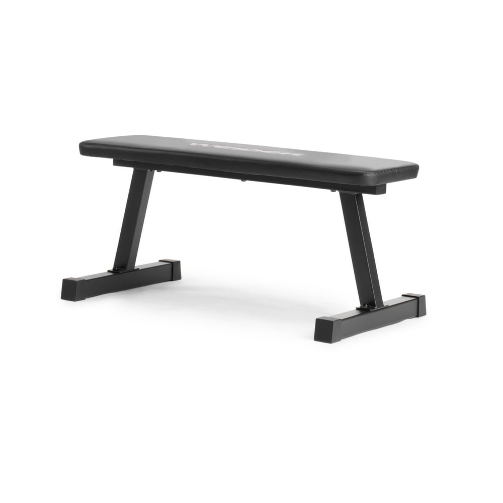 Weider Traditional Flat Bench with a Sewn Vinyl Seat for Dumbbell and