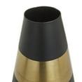thumbnail image 6 of DecMode 14", 11"H Black Metal Vase with Gold Band, Set of 2, 6 of 9