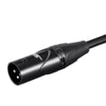 thumbnail image 3 of Monoprice Starquad XLR Microphone Cable - 3 Feet - Black | XLR-M to XLR-F, 24AWG, Optimized for Analog Audio - Gold Contacts - Stage Right Series, 3 of 6