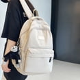 thumbnail image 4 of Fgnfyis Girls School Backpack Women Solid Color Stylish Lightweight Everyday Casual Large Capacity College Bookbag Kids Backpack White, 4 of 9