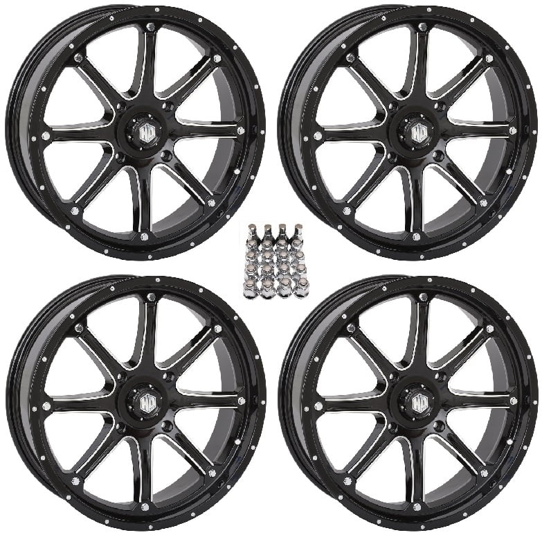 STI HD4 ATV Wheels/Rims Black 20