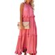 thumbnail image 2 of VISgogo Vestido sin mangas de verano para mujer, color sólido, cuello cuadrado, sin mangas, informal, de una pieza con dobladillo con volantes para damas, S / M / L VISgogo moda, 2 of 9