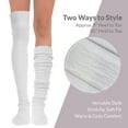 thumbnail image 2 of allydrew Winter Warm Over the Knee Thigh High Long Boot Socks, White, 2 of 4