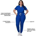 thumbnail image 3 of Kitmaz Scrub Pants for Women - Mid Rise 4-Way Stretch Anti-Wrinkle Slim Fit Jogger Pants, Drawstring & 5 Pockets, 3 of 6