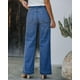 thumbnail image 2 of Pantalones GRAPENT para mujer, pantalones anchos de viaje, color azul, talla L, 2 of 8