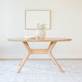 thumbnail image 2 of Plank+Beam 62" Verso Oval Dining Table for 4, Solid Wood Kitchen Table for Dinner Room, Blonde, 2 of 8