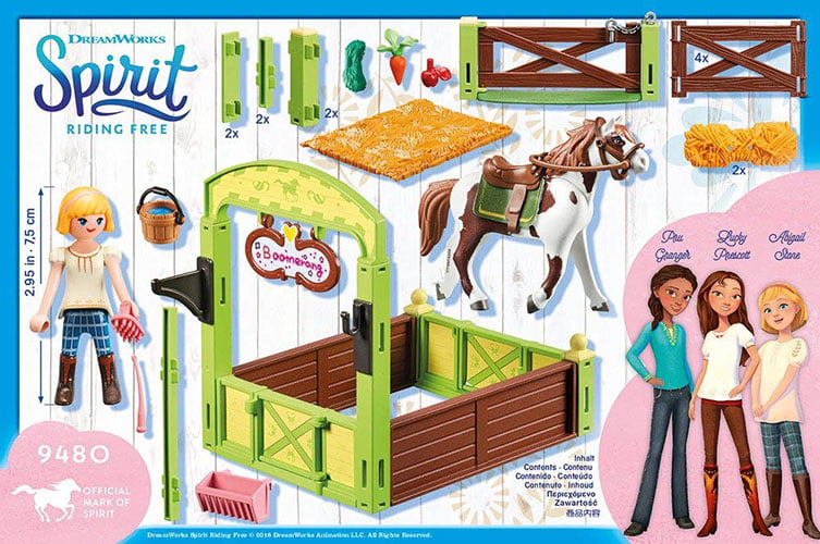 Playmobil DreamWorks Spirit 9480 Abigail and Boomerang with Horse Stall for 