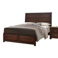 thumbnail image 3 of Walnut Finish 3pc Bedroom Set Eastern King Size Bed 2x Nightstands Transitional Style Furniture, 3 of 4