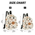 thumbnail image 2 of FORMRS Mini Backpack Purse for Women Quilted Travel Daypack Casual Shoulder Bag, Hand Drawn Pumpkin, 2 of 7