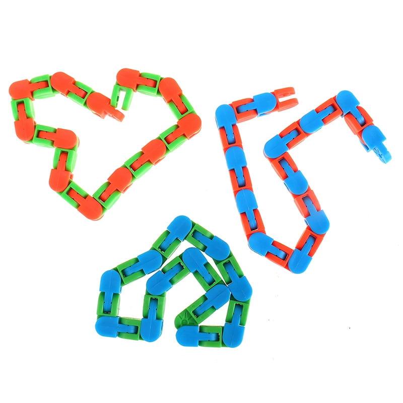 Wacky Track Snap and Click Toys Kids Autism Snake Puzzles Classic Sensory Toy 