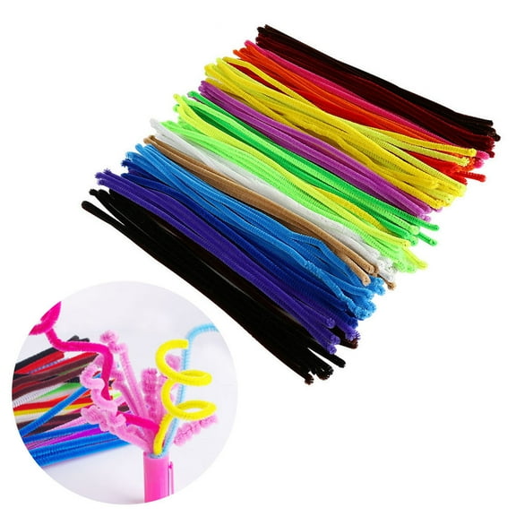 HEALEEP Multicolor Chenille Wire 6mmx11.8in Flexible Stick Set 200Pcs for Imagination Development
