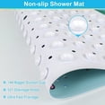 thumbnail image 4 of Kids Bath Mat for Tub, 40"x 16" Bathtub Mat Non Slip, Cartoon Bath Tub Shower Mat Anti Slip with Drain Holes and Suction Cups Machine Washable, 4 of 7