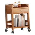thumbnail image 2 of Bamboo Shelf 2 Tier Coffee Table Durable Free Standing Furniture Storage Cabinet 35cmx30cmx55cm, 2 of 9