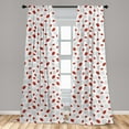 thumbnail image 5 of Ambesonne Ladybugs Curtains, Animal Illsutration, Pair of 28"x84", Vermilion Black Grey, 5 of 5