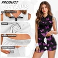 thumbnail image 5 of Yuyamidu Butterfly Print Womens Golf Dress Slim Fit Sports Activewear Dress with Shorts and Inner Pocket Quick Dry Golf Outfits for Women Size M 2 Piece Sets, 5 of 7