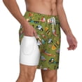 thumbnail image 3 of Picia Transportation Prints pattern Mens Swim Trunks with Compression Liner Stretch Beach Shorts Quick Dry with Zipper Pockets No-Chafing Board Shorts-Small, 3 of 9