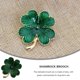 thumbnail image 2 of ColoMX 2pcs aleación broches delicados cuatro hojas tréboles diseño broche de la decoración de la pechuga, 2 of 7