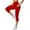 Red, variant on Black Leggings Womens Fashion Leggings Pocket Capri 3/4 High Waist Elastic Opaque Plus Size Sports Leggings With Side Pockets For Yoga Leisure Women Leggings Size L
