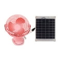 thumbnail image 1 of Clip on Fan Portable Small Solar Powered Fan for Outdoor Household Travel Pink, 1 of 9