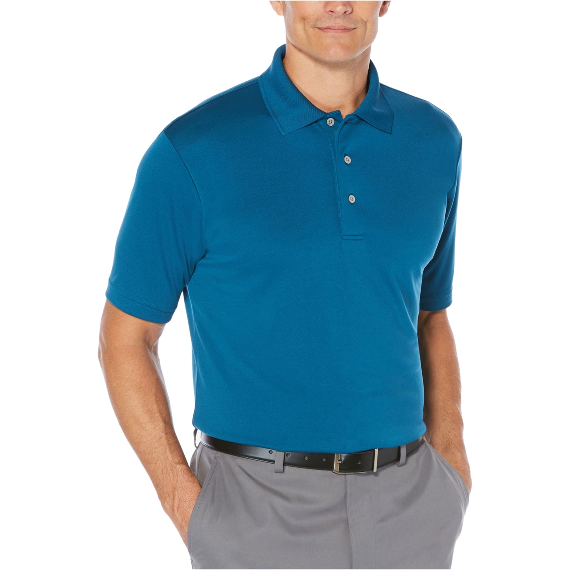 Polo de Rugby de malla PGA Tour para hombre azul pequeño Walmart