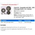 thumbnail image 2 of Clutch Kit - Compatible with 2000 - 2005 Volkswagen Beetle 1.8L 4-Cylinder 2001 2002 2003 2004, 2 of 2