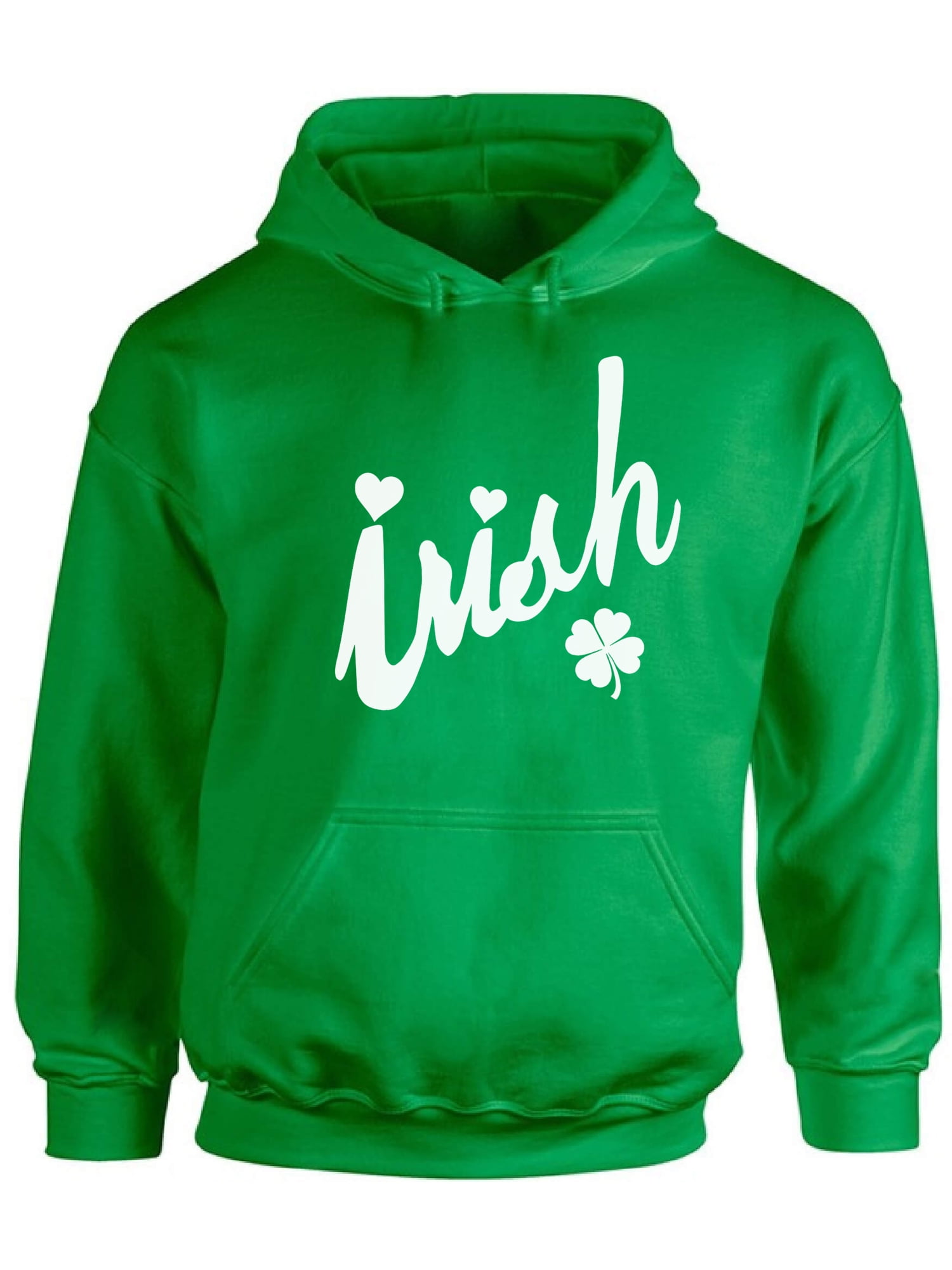Green Clover Irish Lucky St Patricks Day Ireland Eire Hoodie Pullover Sweatshirt