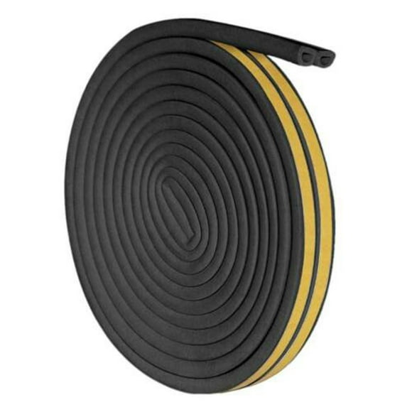 6M Door Insulation Seal Strip Tape Self-Adhesive Acoustic Rubber Foam Weatherstrip Window Sound Draft Stopper Weather Strip Black