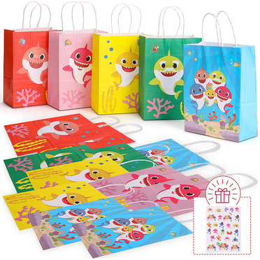 16 Baby Shark Birthday Party Bag, Under The Sea Themed Baby Shark Party Supplies for Boy