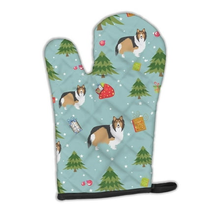 

Christmas Sheltie Shetland Sheepdog Oven Mitt