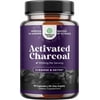 Natures Craft Activated Charcoal Pills Detox & Cleanse - Purifying Coconut Capsules with 1200 mg Per Serving for Bloating Relief - Active Detox Supplement for Body & Gut Health - 90 Count