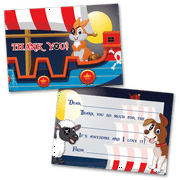 Pirates Thank You Cards for Kids, 20 Notes & 20 Envelopes