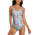 thumbnail image 2 of Cheerful Lobsters Swimsuit Animal Print One Piece Swimwear Push Up Modern Monokini Vaion Bath Beach Wear, 2 of 5