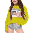 thumbnail image 2 of Mercatoo Girls' Middle and Small Children's Fall and WinterChristmas Christmas Cat Christmas Toddler Fashion Hoodies Sweatshirt, 2 of 4