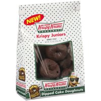 Krispy Kreme Doughnuts Krispy Juniors Dipped Chocolate Flavored Cake Doughnuts, 11.2 oz