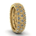 thumbnail image 3 of Natural 2Ct Round Brilliant Cut Diamond 3Row Anniversary Wedding Eternity Band Ring 18k Gold F VS1, 3 of 3