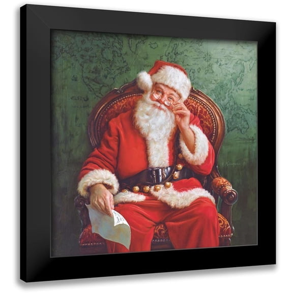 Missman, Mark 12x12 Black Modern Framed Museum Art Print Titled - Dear Santa