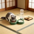 thumbnail image 4 of Tuvgenk 2-in-1 Cat & Dog Bowl Set with Automatic Water Dispenser & Food Tray Non-Slip Pet Feeder 10.63" Green, 4 of 6
