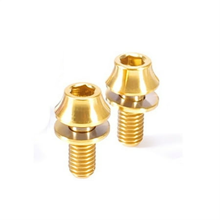 

BCLONG 2Pcs M5x12mm Titanium Bottle Cage Bolt MTB Road Bike Umbrella Head Screws