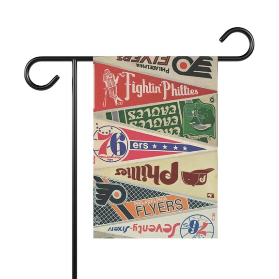 Philadelphia Sports Pennant Patriotic Outdoor Flag 12x18 POLE NOT INCLUDED Garden Flag