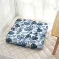 thumbnail image 3 of Bright Floral Floor Pillow - Supportive Square Zabuton with Colorful Retro Flower Design, 3 of 6