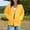 Yellow, variant on Womens Coats Women's Casual Fashion Solid Color Long Sleeved Zippered Hooded Sweatshirt Jean Jacket Women Kagetolytai Yellow XL