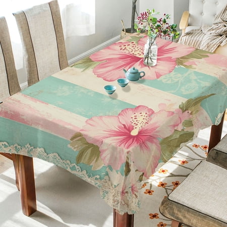 BZSMCE Square Tablecloth Floral Elegance Pattern Tableclothes