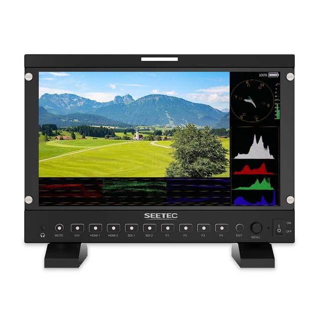 Monitor de transmisión de podcasts SEETEC P133 PRO de 13,3" y 1000 nit