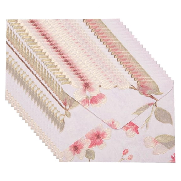20Pcs Floral Patterned Paper Envelopes For Party Invitation Greeting Card and Mailing 6.46x4.4Inch Flipping Envelope