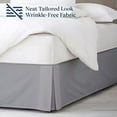 thumbnail image 3 of Full Size Box Pleated Bedskirt - 100% Microfiber - 14" Deep Pocket - Hotel Quality Bedskirt - Light Gray., 3 of 4
