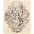 thumbnail image 2 of Joseph Antony Adolph 20x24 Black Ornate Framed Double Matted Museum Art Print Titled: Apotheosis of St. Nikolaus Plafond Design (1770), 2 of 5